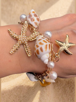 Armband Beach mit Muschel- & Perlendetails
