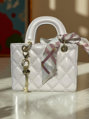Mini-Tasche Lederoptik – weiss