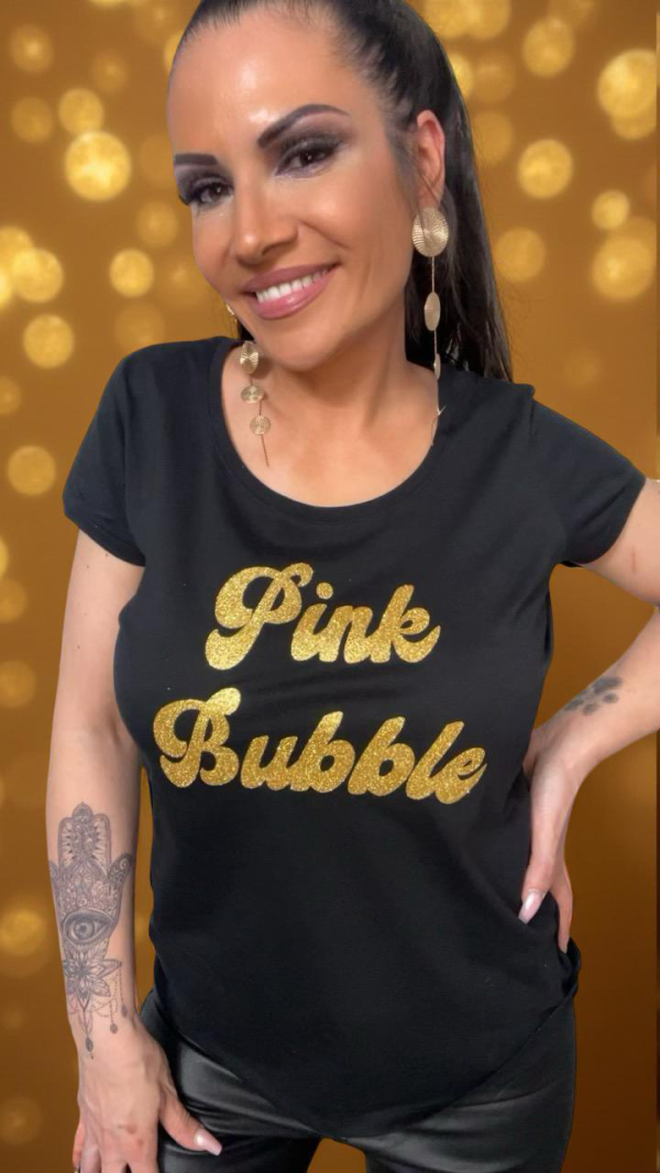 Shirt – Schwarz/Gold Glitzer – Bild 2