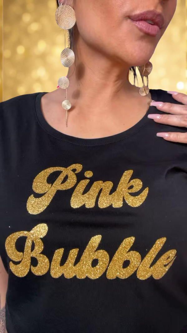 Shirt – Schwarz/Gold Glitzer – Bild 3