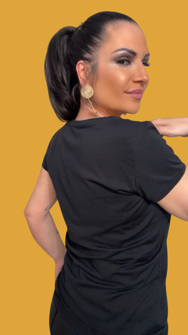 Shirt – Schwarz/Gold Glitzer – Bild 4