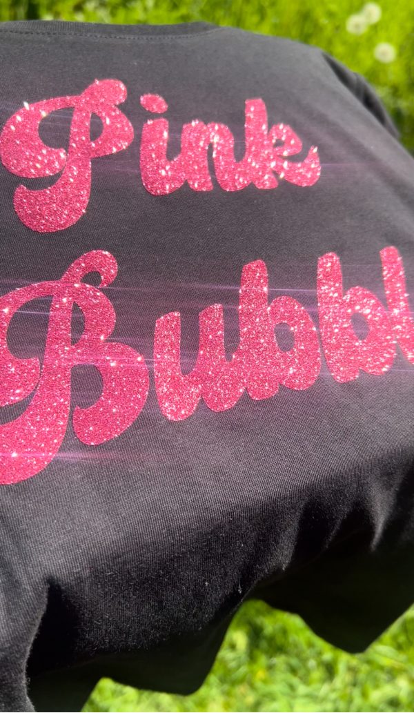 Shirt – Schwarz/Pink Glitzer – Bild 5