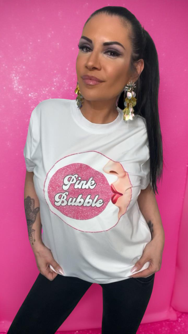 Shirt – Weiß mit Logo & Glitzereffekt – Bild 2