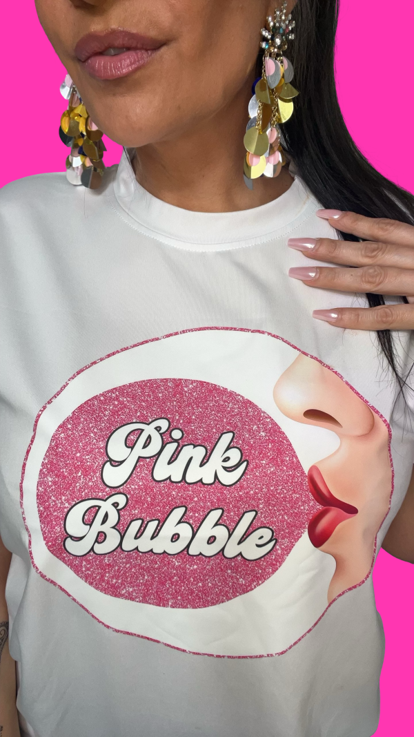 Shirt – Weiß mit Logo & Glitzereffekt – Bild 4
